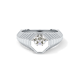 Asscher Bezel Lab Grown Diamond Engagement Ring