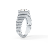 Asscher Bezel Lab Grown Diamond Engagement Ring