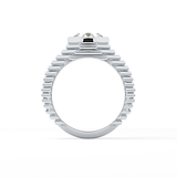 Asscher Bezel Lab Grown Diamond Engagement Ring