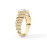 Oval Bezel Lab Grown Diamond Engagement Ring