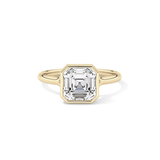 Asscher Bezel Lab Grown Diamond Engagement Ring