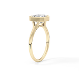 Asscher Bezel Lab Grown Diamond Engagement Ring
