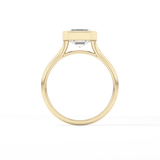 Asscher Bezel Lab Grown Diamond Engagement Ring