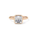 Asscher Bezel Lab Grown Diamond Engagement Ring
