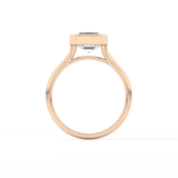 Asscher Bezel Lab Grown Diamond Engagement Ring