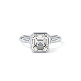 Asscher Bezel Lab Grown Diamond Engagement Ring