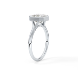 Asscher Bezel Lab Grown Diamond Engagement Ring