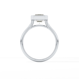 Asscher Bezel Lab Grown Diamond Engagement Ring