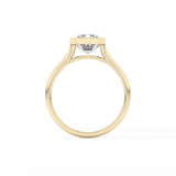 Emerald Bezel Lab Grown Diamond Engagement Ring