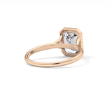 Emerald Bezel Lab Grown Diamond Engagement Ring
