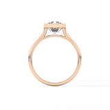 Emerald Bezel Lab Grown Diamond Engagement Ring