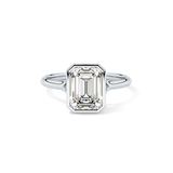 Emerald Bezel Lab Grown Diamond Engagement Ring