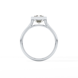 Emerald Bezel Lab Grown Diamond Engagement Ring