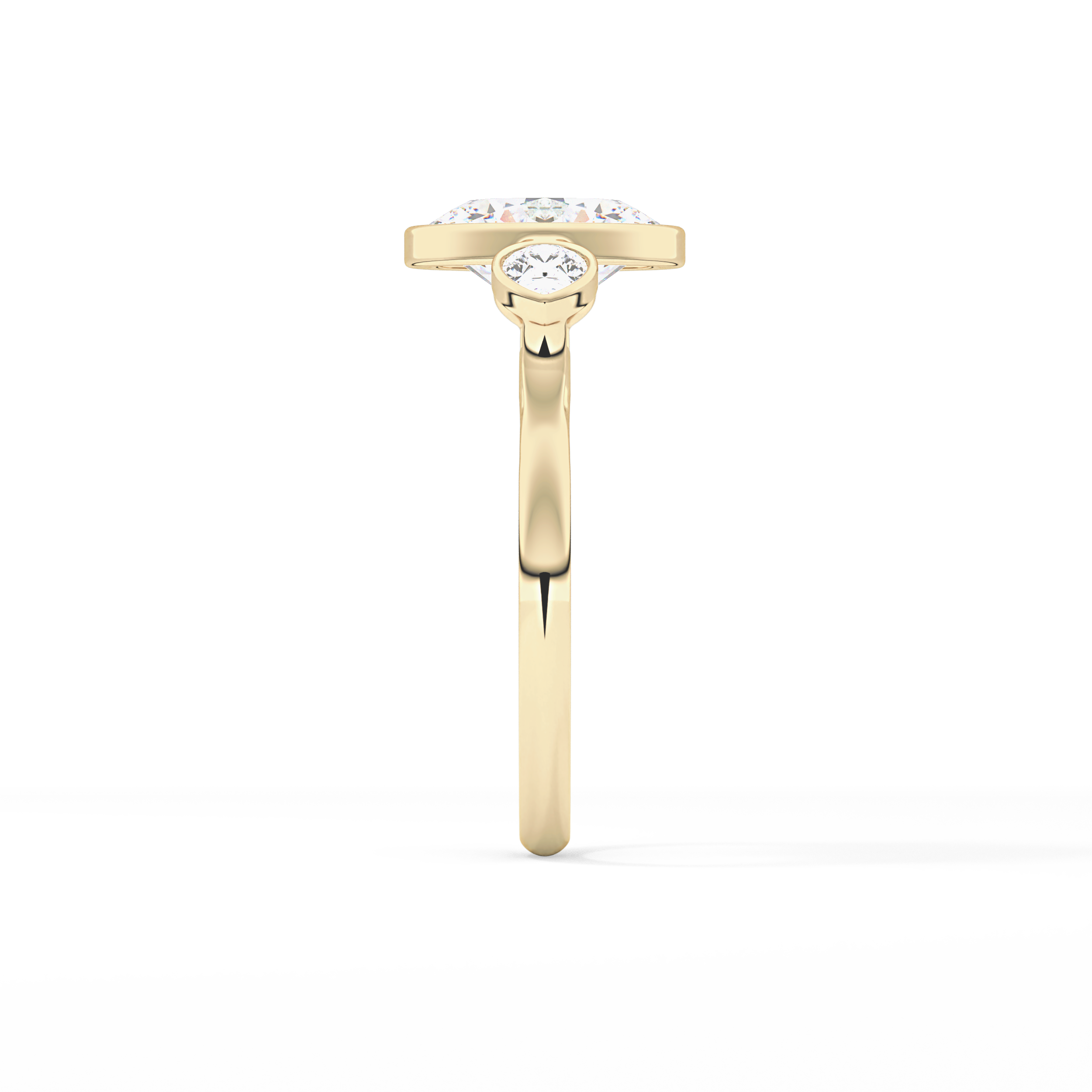 Oval Three Stones Lab Grown Diamond Engagement Ring