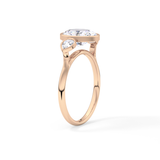 Oval Three Stones Lab Grown Diamond Engagement Ring