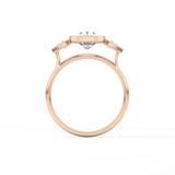 Oval Three Stones Lab Grown Diamond Engagement Ring