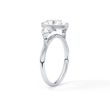 Oval Three Stones Lab Grown Diamond Engagement Ring