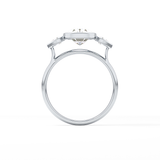 Oval Three Stones Lab Grown Diamond Engagement Ring