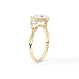Pear Three Stones Lab Grown Diamond Engagement Ring