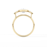 Pear Three Stones Lab Grown Diamond Engagement Ring