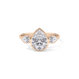 Pear Three Stones Lab Grown Diamond Engagement Ring