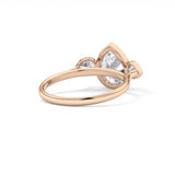 Pear Three Stones Lab Grown Diamond Engagement Ring