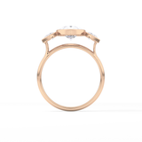 Pear Three Stones Lab Grown Diamond Engagement Ring