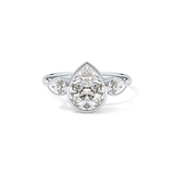 Pear Three Stones Lab Grown Diamond Engagement Ring