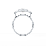 Pear Three Stones Lab Grown Diamond Engagement Ring