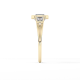 Asscher Three Stone Lab Grown Diamond Engagement Ring