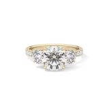 Round Three Stone Lab Grown Diamond Engagement Ring