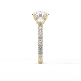 Round Three Stone Lab Grown Diamond Engagement Ring
