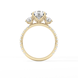Round Three Stone Lab Grown Diamond Engagement Ring