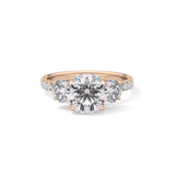 Round Three Stone Lab Grown Diamond Engagement Ring