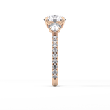 Round Three Stone Lab Grown Diamond Engagement Ring