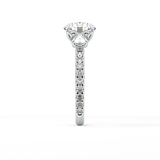 Round Three Stone Lab Grown Diamond Engagement Ring
