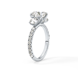 Round Three Stone Lab Grown Diamond Engagement Ring