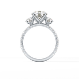 Round Three Stone Lab Grown Diamond Engagement Ring