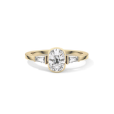 Cushion Three Stone Lab Grown Diamond Engagement Ring