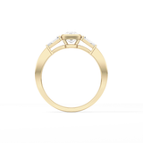 Cushion Three Stone Lab Grown Diamond Engagement Ring