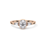 Cushion Three Stone Lab Grown Diamond Engagement Ring