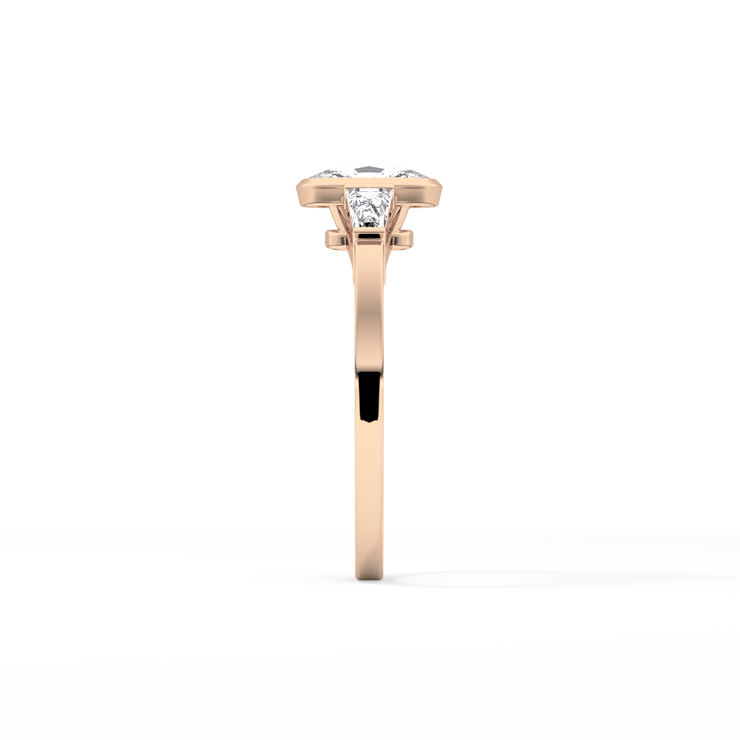 Cushion Three Stone Lab Grown Diamond Engagement Ring