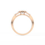 Cushion Three Stone Lab Grown Diamond Engagement Ring