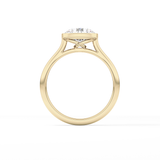 Round Solitaire Bezel Lab Grown Diamond Engagement Ring