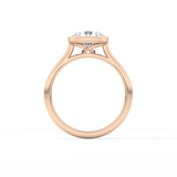 Round Solitaire Bezel Lab Grown Diamond Engagement Ring
