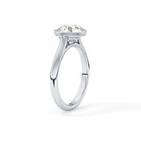Round Solitaire Bezel Lab Grown Diamond Engagement Ring