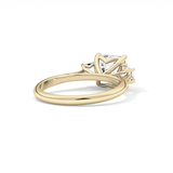 Asscher Three Stones Lab Grown Diamond Engagement Ring