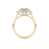 Asscher Three Stones Lab Grown Diamond Engagement Ring