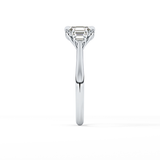 Asscher Three Stones Lab Grown Diamond Engagement Ring