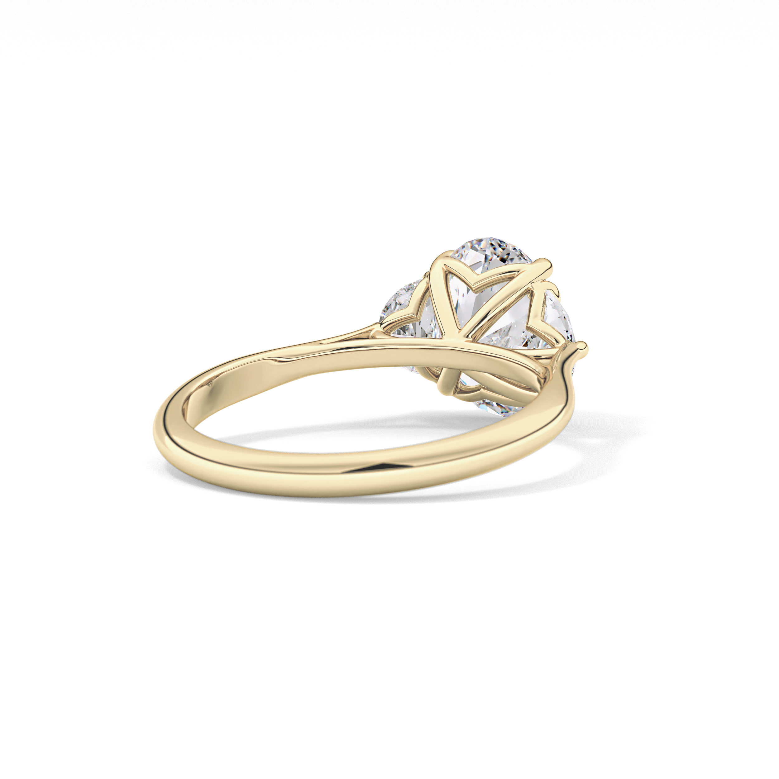 Oval Three Stone Lab Grown Diamond Engagement Ring